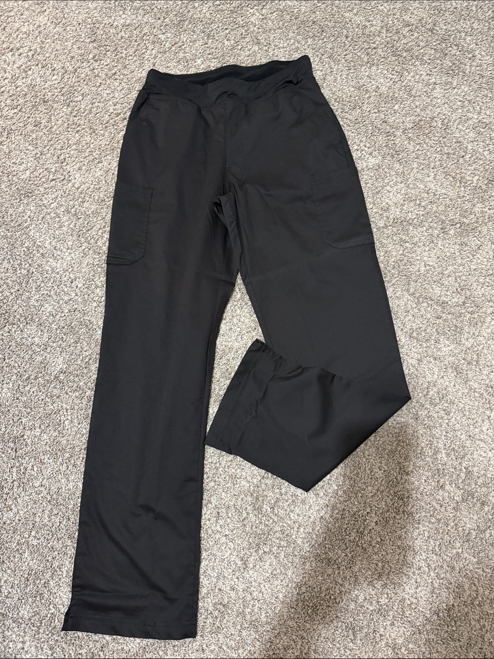 Women’s Black Cargo Pants with Stretch Waistband